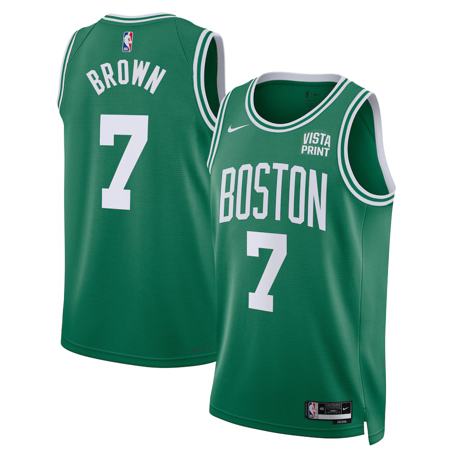 Boston Celtics #7 Jaylen Brown Green 2023-2024 Icon Editon Swingman Jersey 24H41E4M